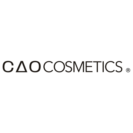 Logo of cao cosmetics featuring black text on a white background.