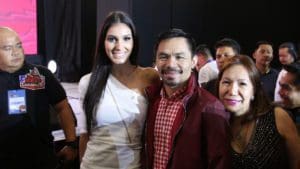 Miss Global With Manny Pacquiao