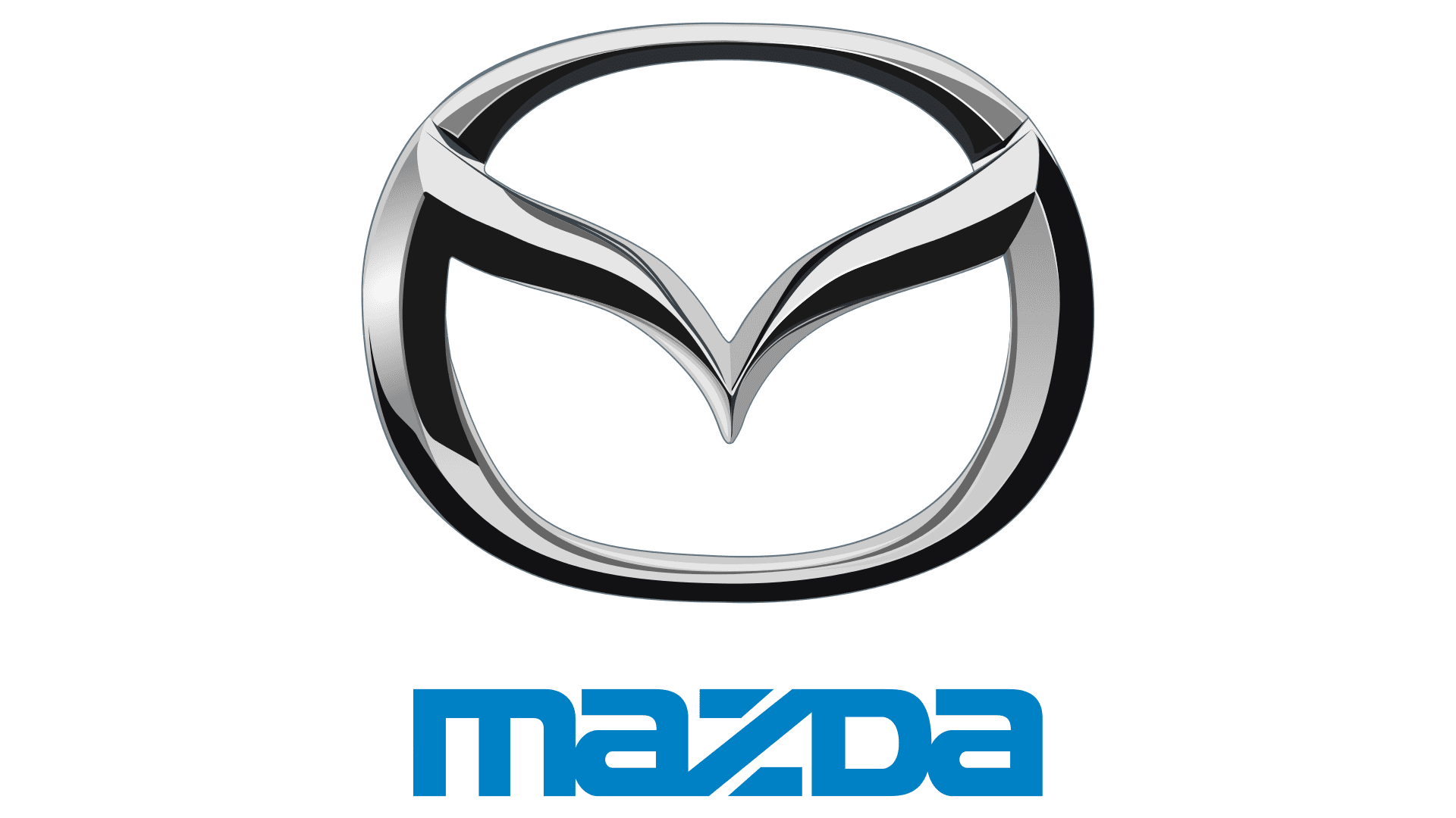 Mazda logo featuring a stylized silver 